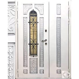 Двустворчатая входная дверь "Лацио" выполнена под заказ