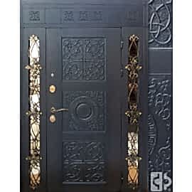 Входная дверь "Эксклюзив 2" с 2мя полками и фрамугой выполнена под заказ 