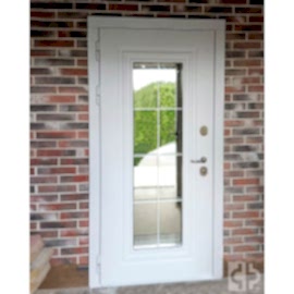 Входная дверь "Чикаго 1 термо со стеклопакетом" выполнена под заказ 