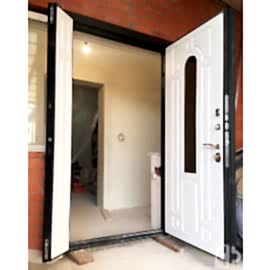 Входная двустворчатая дверь "Лацио" (атмосферостойкий VINORIT, патина)